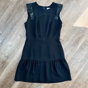 Sandro Black Ruffle Sleeveless Mini Dress Date Night Business